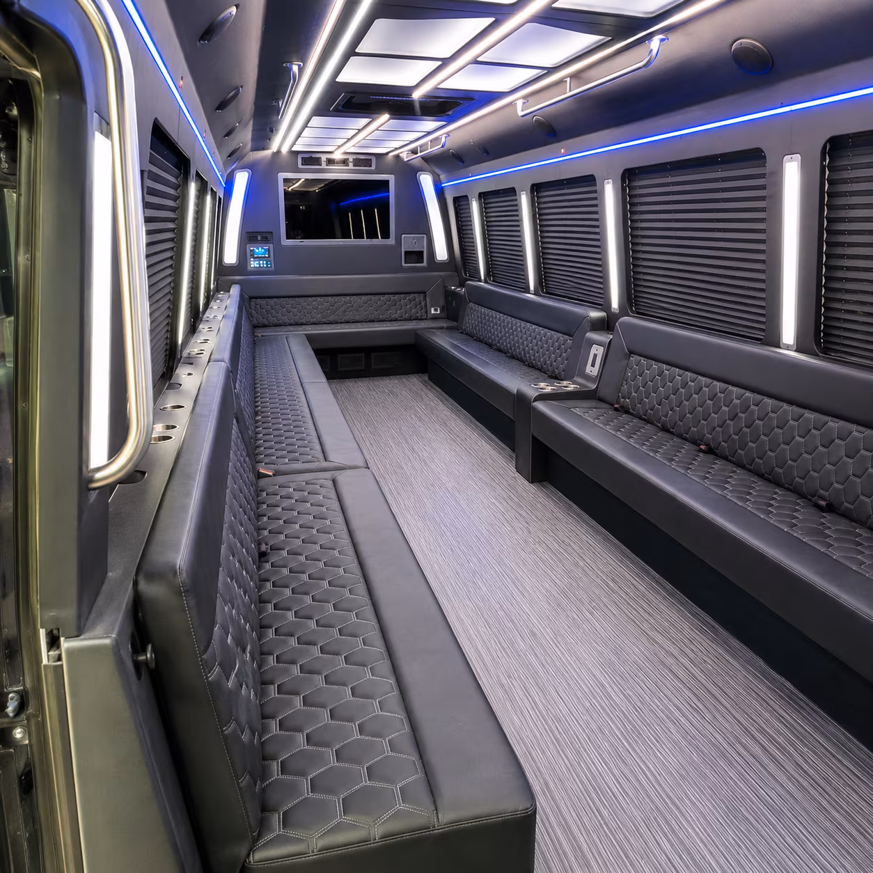 lakeland 40 passenger party bus interior