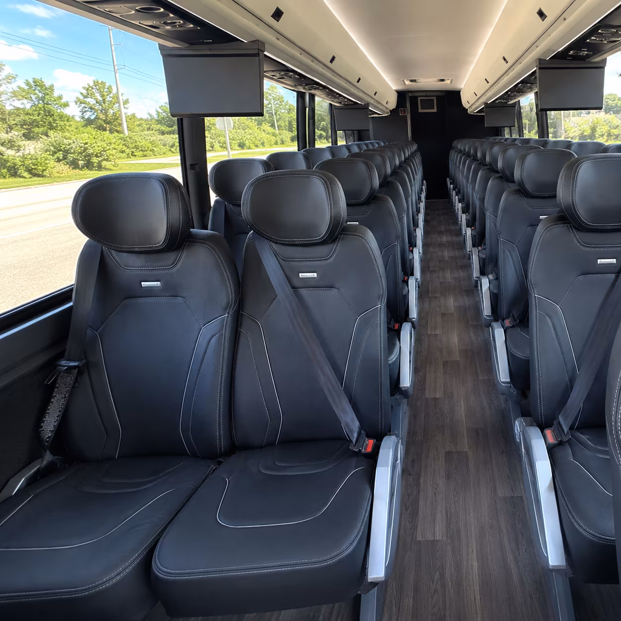 lakeland 47 passenger charter bus inside