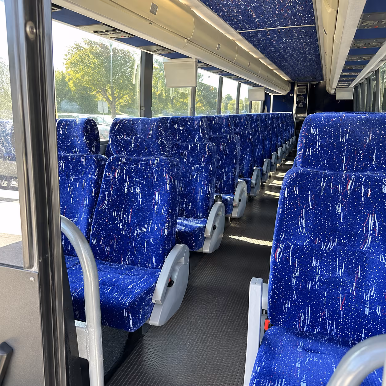 lakeland 50 passenger charter bus inside