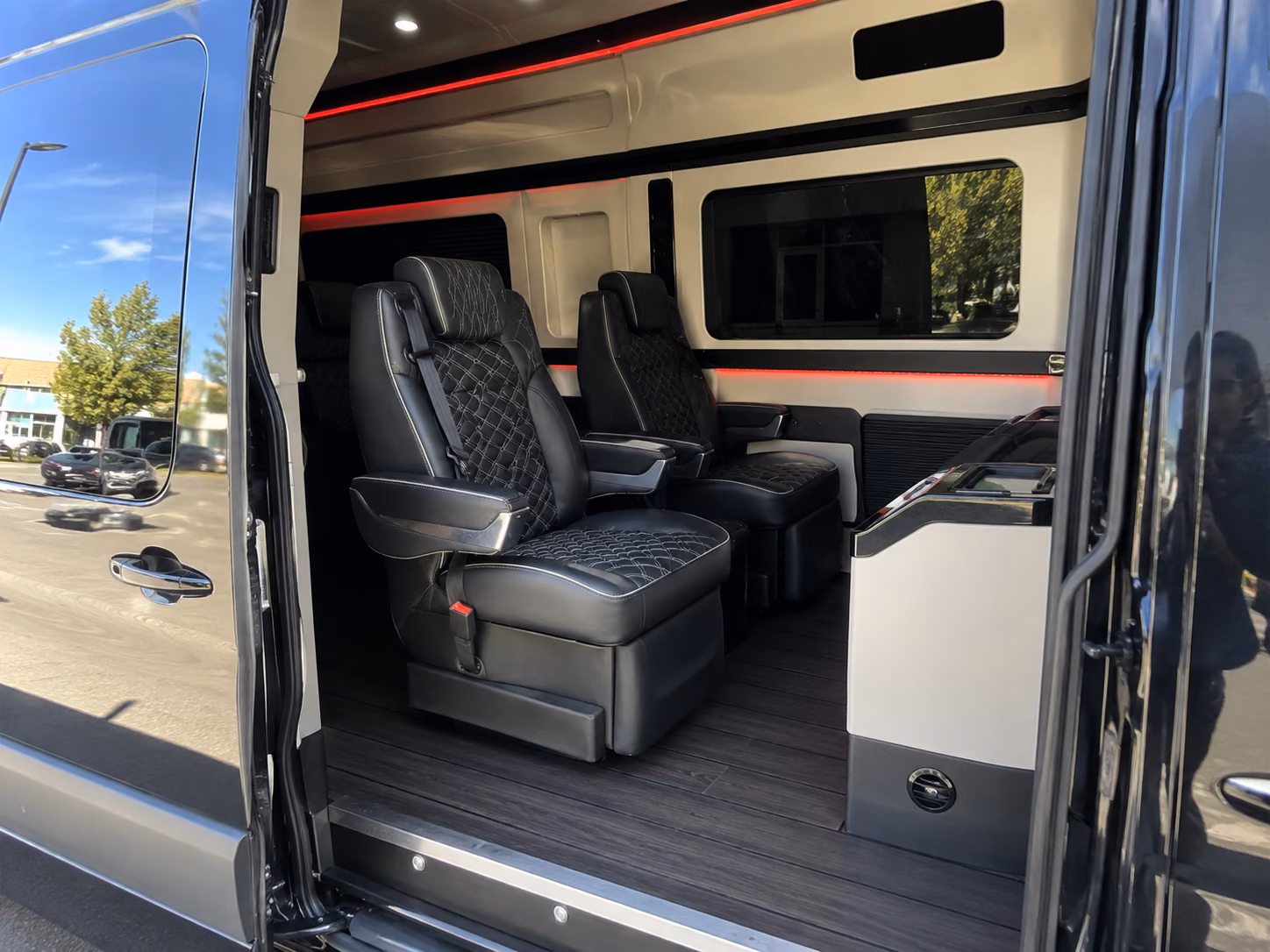 sprinter vans and minibuses for bridal party transportation in lakeland